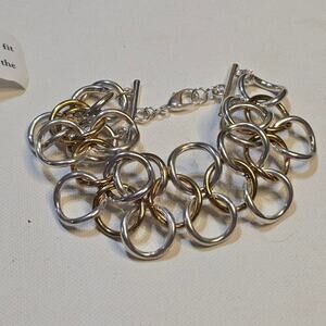 Premier Mixed Metals Chunky Link Bracelet New!
